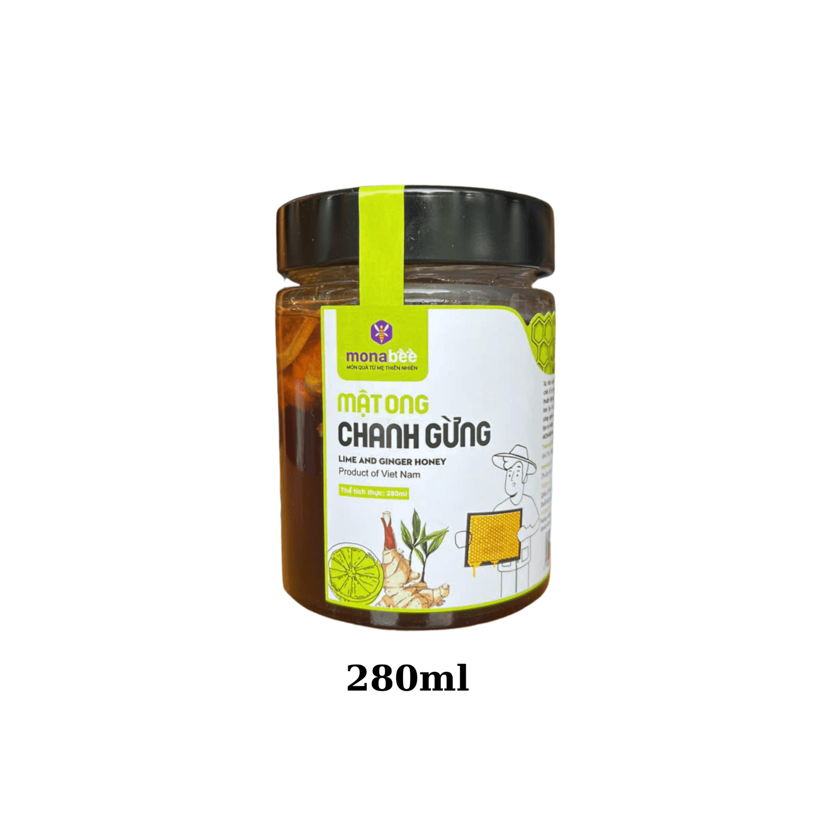 Mật Ong Chanh Gừng Mother Nature – Món Quà Ý Nghĩa – Hũ 280ml