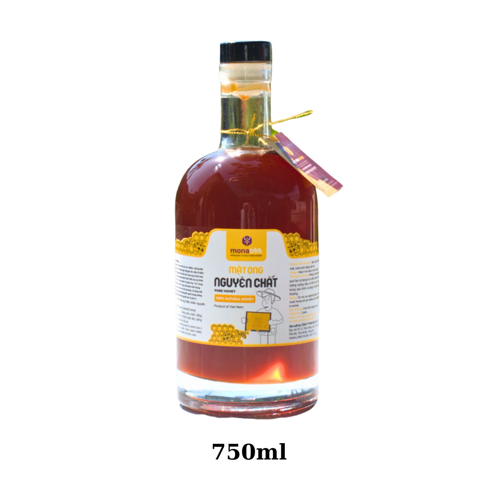 Mật Ong Nguyên Chất Monabee – Món Quà Từ Mẹ Thiên Nhiên – Hũ 750ml